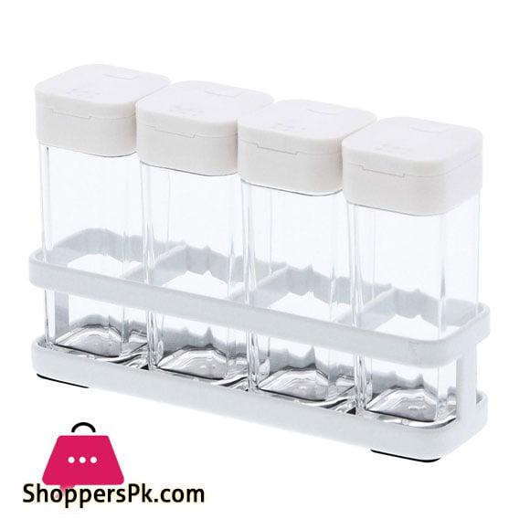 Home Tower Spice Rack (4 Bottles) WH Space Saving One Size White