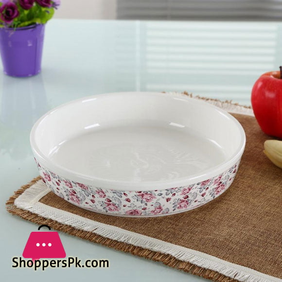 Solecasa Floral Dish-Round-Ceramic-10 inch