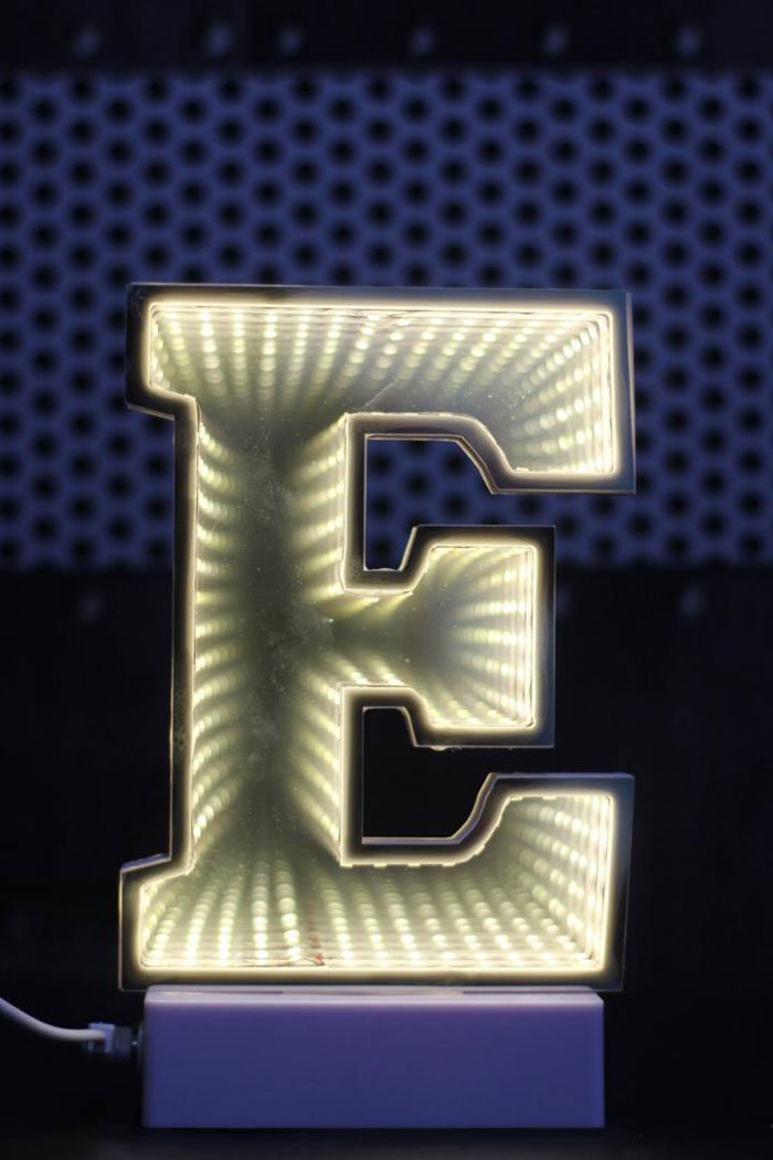 3D Effect Alphabet Latter LED Tunnel Bell Alphabets Decoration Night Light