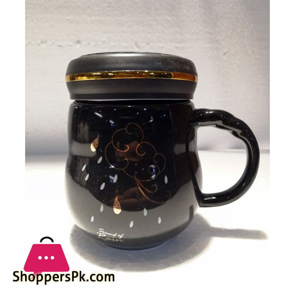 Ceramic Coffee Mug with Cap Sound of Rain
