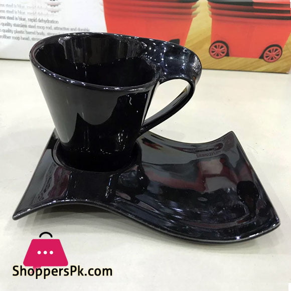 Wavy Cup Saucer Set Fancy 12 Pcs
