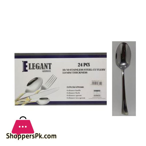 Elegant 6 Set Flat Cutlery 24Pcs - EL24F04