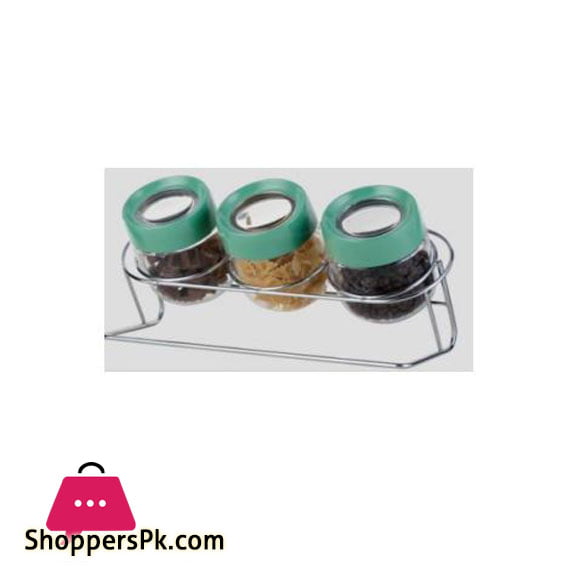 Brilliant Glassware 3ps Jar Set Green 450ml - BR0220