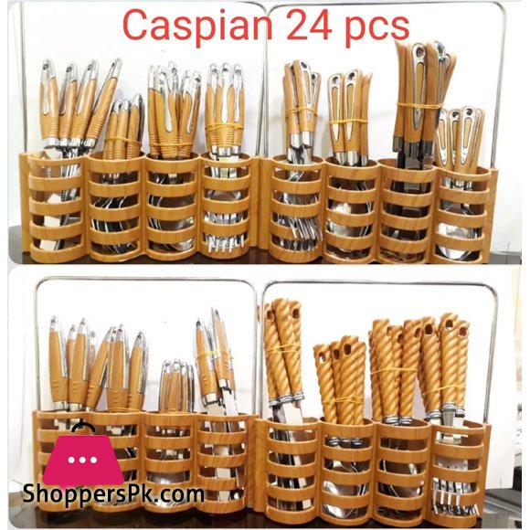 Caspian 24 Pcs Cutlery Set With Stand New Design