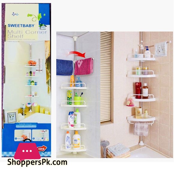 Multi Bathroom Corner Shelf 4 Tier