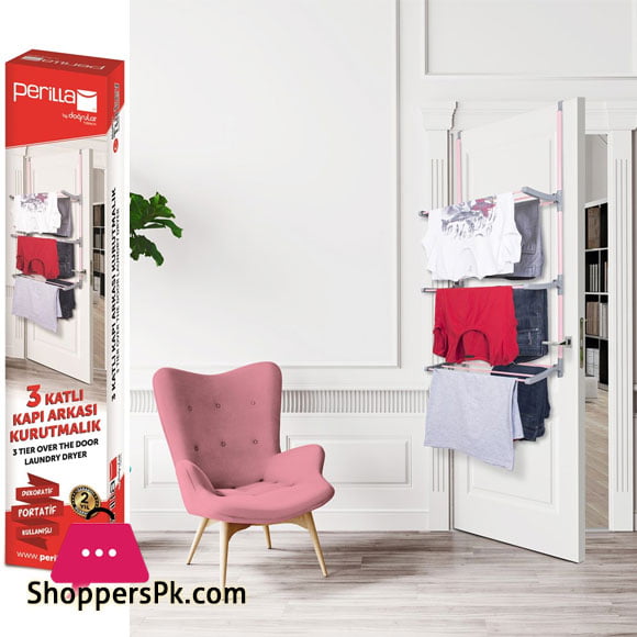 PERILLA 3 Tier Over The Door Laundry Dryer Turkey Made