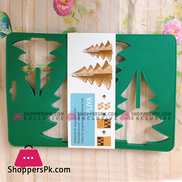 Fliya Pine Cookie Mold Plastic Press Mold Unique Pine Tree Shape