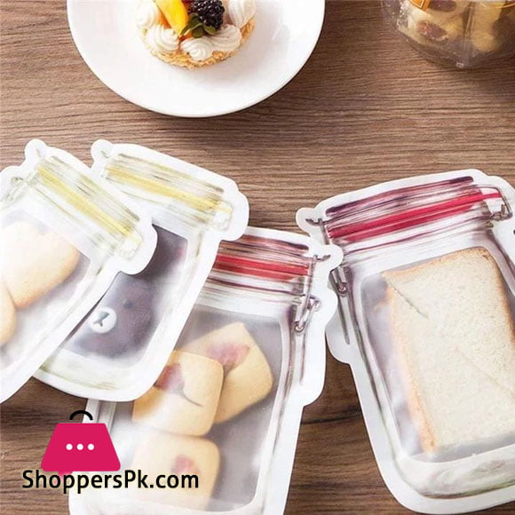 Reusable Mason Bottle Ziplock Bag Pack of 3
