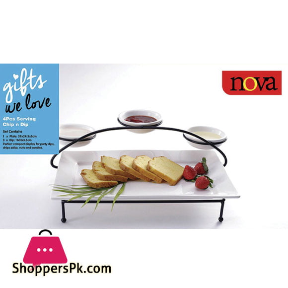 Nova 4 Pcs Serving Chip N Dip HJ20442A