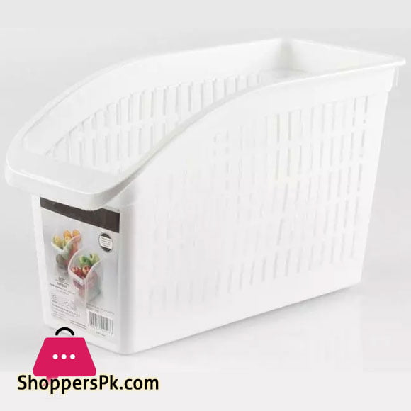 Compact Kitchen Organizer Plastic Basket Fruits Vegetable Storage Kitchen Organizer Fridge Organizer (Pack of 4)