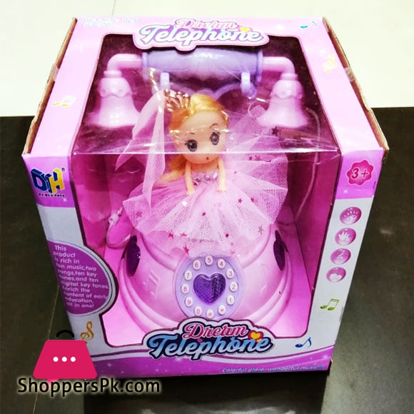 Dream Princess Colorful Glare Wonderful Music Dream Telephone with 3D Light
