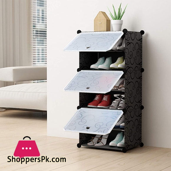 Intelligent Plastic Portable 3 Cube 6 Layer Cabinet – Shoe Rack