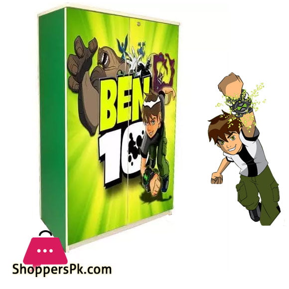 Kids Wooden Wardrobe 2 Door ( Ben-10 )