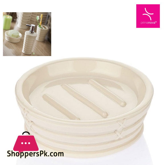 Primanova Palm Beige Break-Resistant Resin Material Soap Dish Turkey Made D-15921