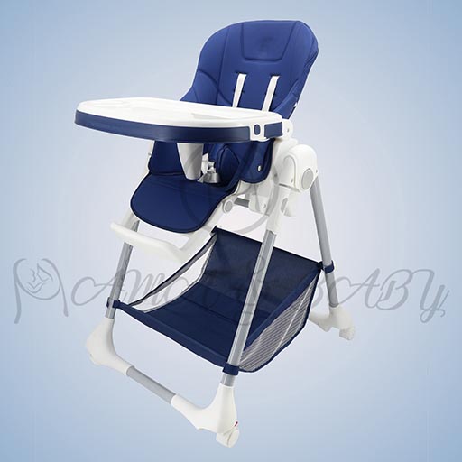 1014-B BLUE PLAIN(19-1) ADJUSTABLE HIGH CHAIR