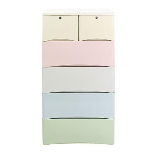 4+2 DRAWERS BLUE/WHITE PLAIN MULTI 6025