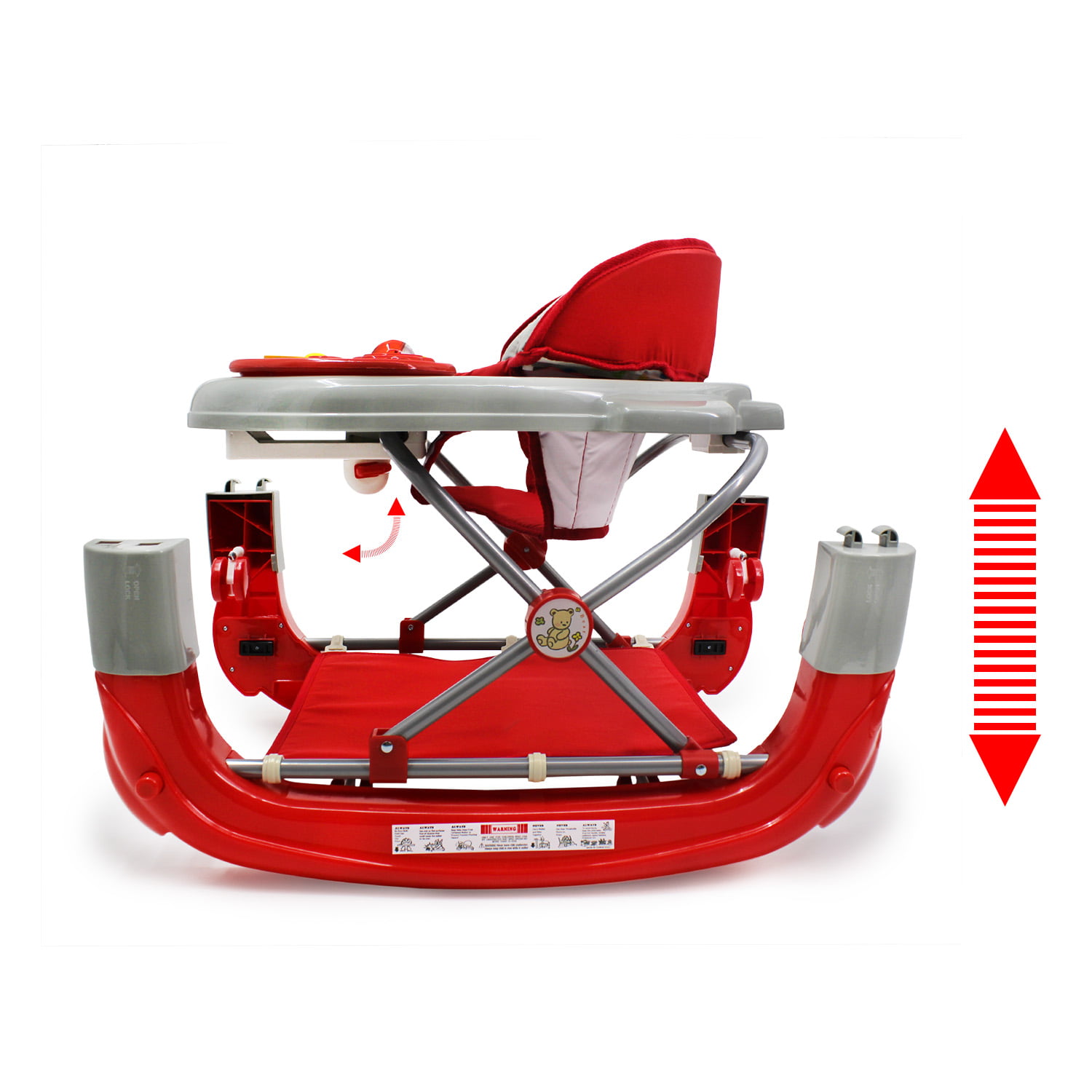 2IN1 RED GRAY WALKER T1079H Taiwan Made