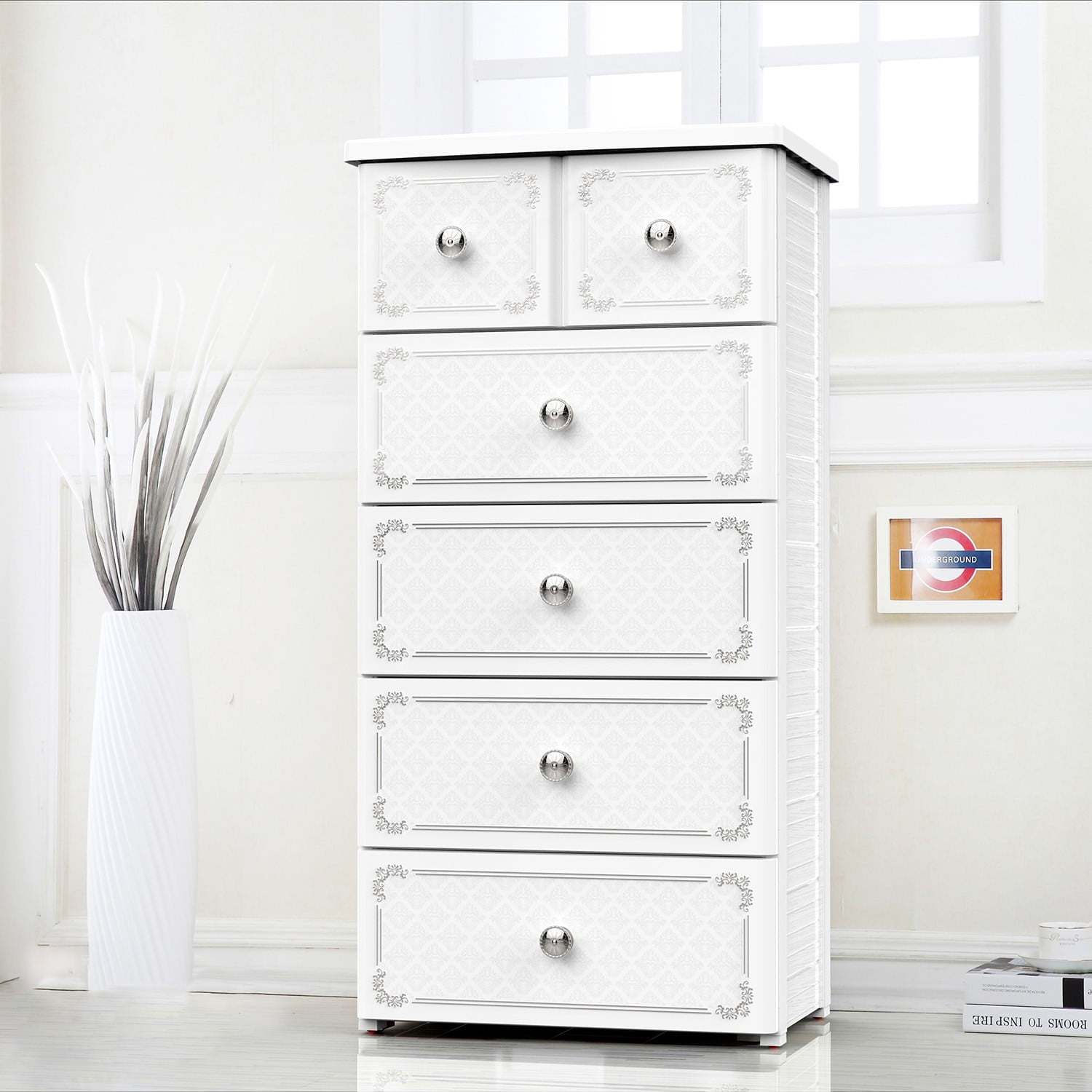 4+2 JUMBO DRAWERS PEARL WHITE 665826