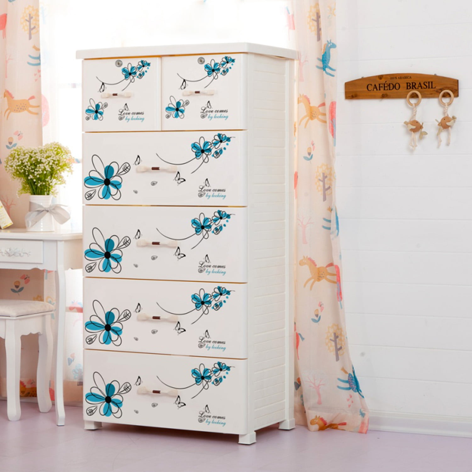 JUMBO 4+2 LOVE COMES FLOWER BUTTERFLY PRINT 665836