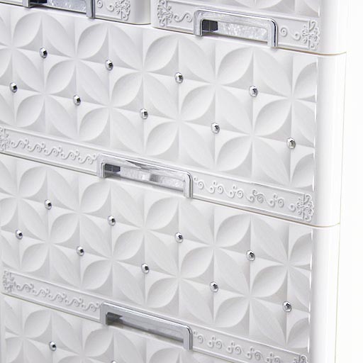 4+2 DRAWER EMBOSSED BEADS LIGHT YELLOW NA-585189