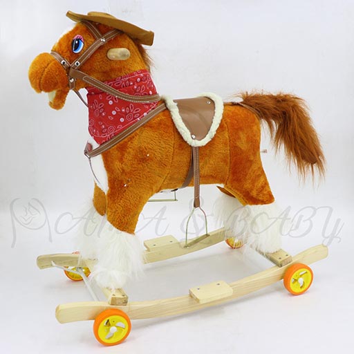 ROCKING HORSE WITH WHEEL MEDIUM 01+M