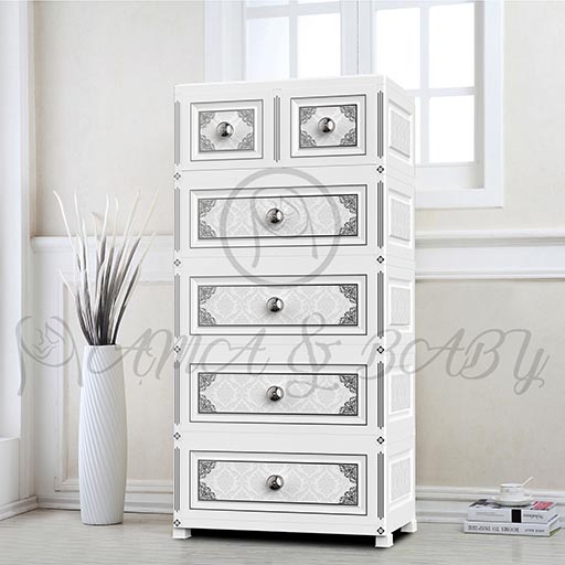 4+2 JUMBO HANDLE DRAWER SUPREME AMERICAN PEARL WHITE NA-705888