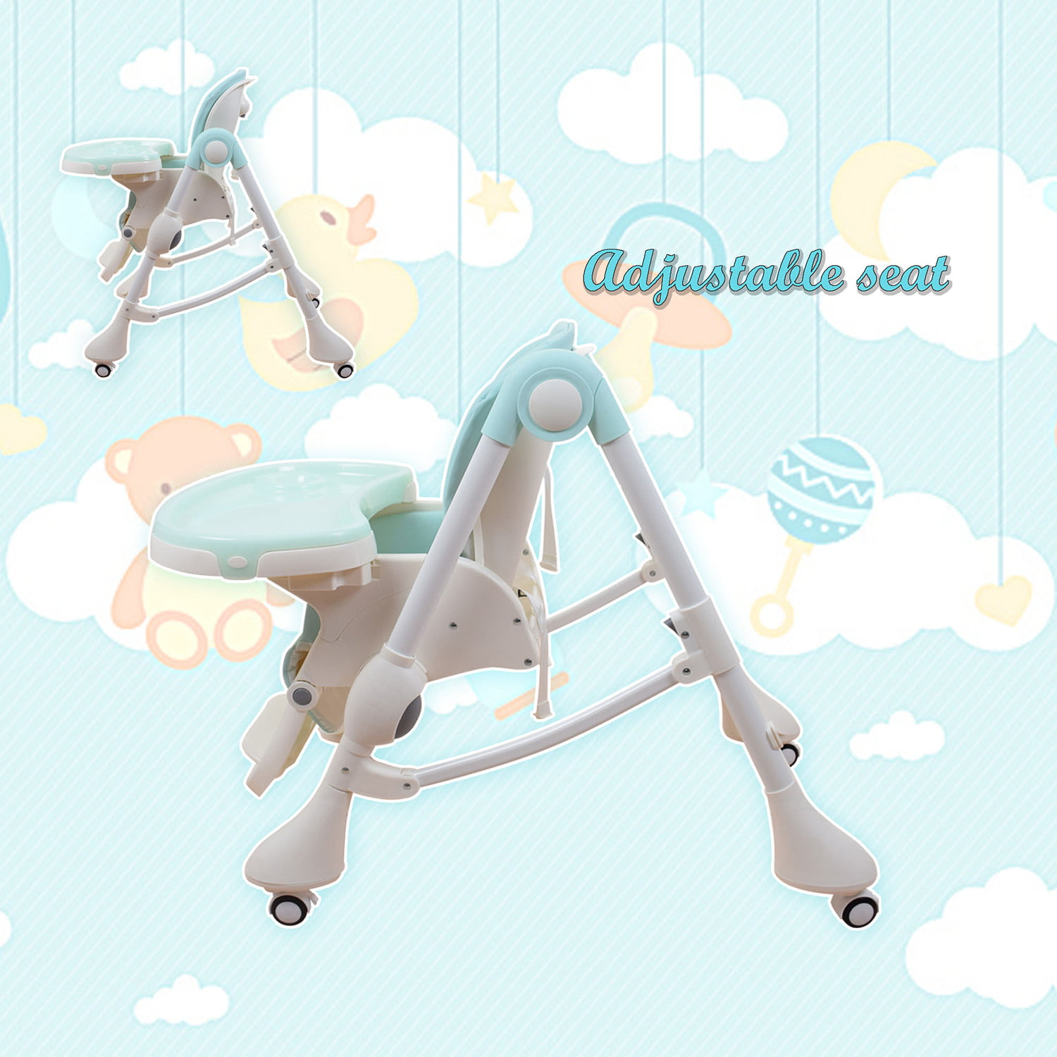 E-102S BLUE HIGH CHAIR