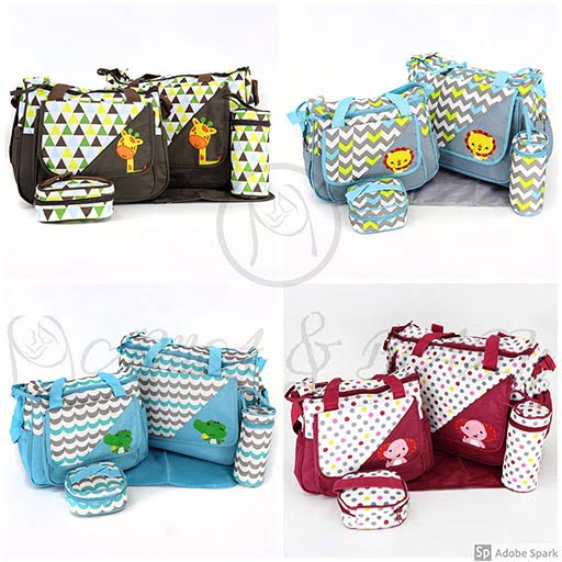 EXCLUSIVE DIAPER BAG 4PCS 9027 M&B
