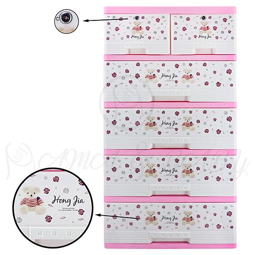 4+2 DRAWER FLORAL BEAR 6415