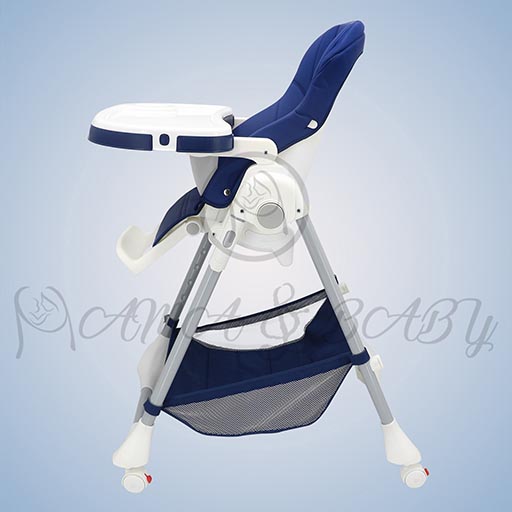 1014-B BLUE PLAIN(19-1) ADJUSTABLE HIGH CHAIR