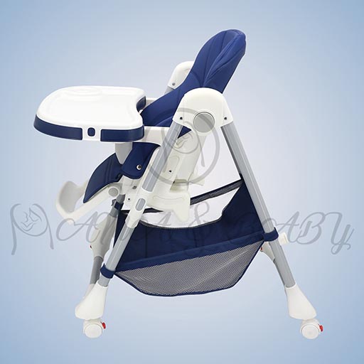 1014-B BLUE PLAIN(19-1) ADJUSTABLE HIGH CHAIR