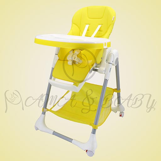 1014-B YELLOW PLAIN(19-2) ADJUSTABLE HIGH CHAIR