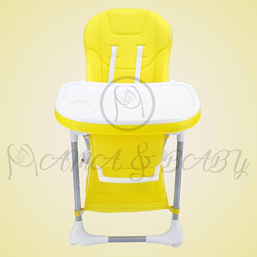 1014-B YELLOW PLAIN(19-2) ADJUSTABLE HIGH CHAIR