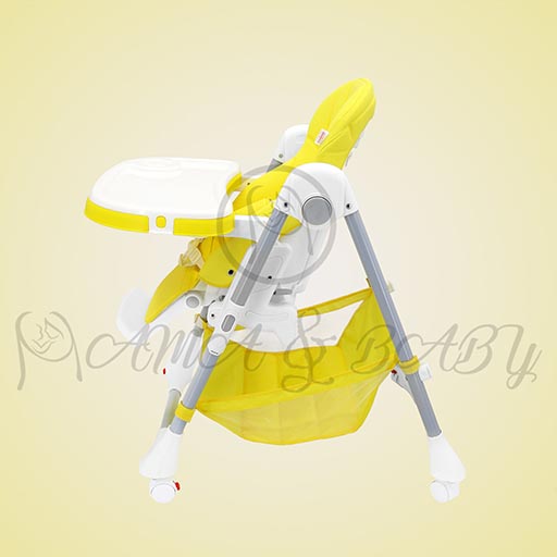 1014-B YELLOW PLAIN(19-2) ADJUSTABLE HIGH CHAIR
