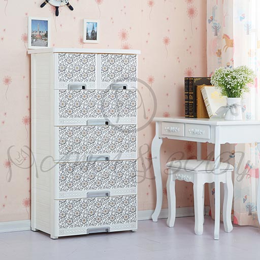 4+2 DRAWER HOT FLOWER PEARL WHITE NA-585856