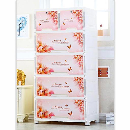 4+2 JUMBO DRAWERS BEIGE FLOWER 705872