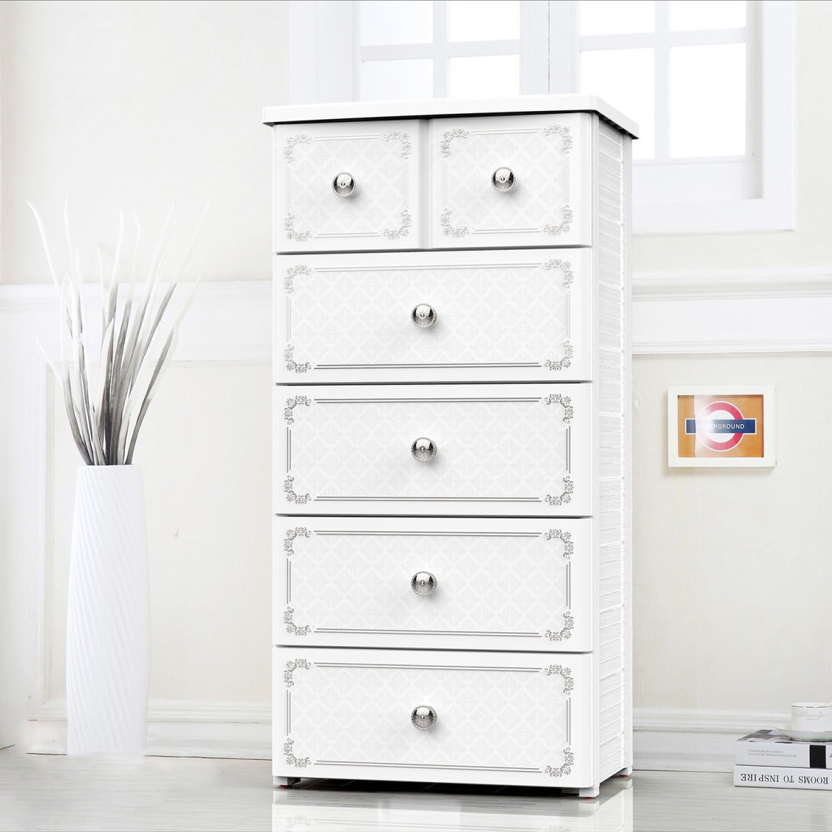 4+2 JUMBO DRAWERS PEARL WHITE 665826
