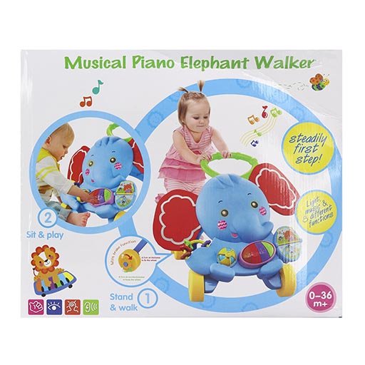 MUSICAL PIANO ELEPHANT WALKER S919 ACTIVITY WALKER