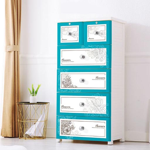 4+2 JUMBO DRAWERS FLOWER FAIRY – NORDIC BLUE 665881