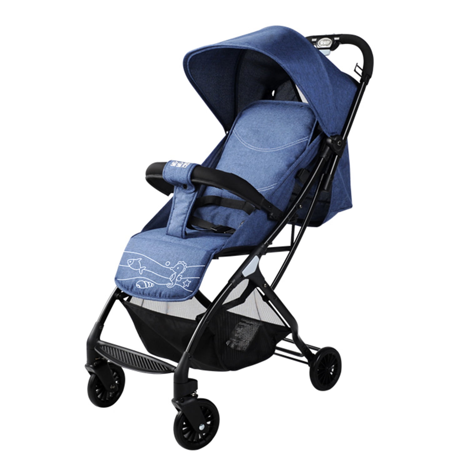 BAOBAOHAO DENIM BLUE SEA HORSE EXCLUSIVE STROLLER S1-291