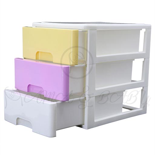 3LAYER MINI DRAWERS WITH HANDLE MULTI COLOUR HD17206