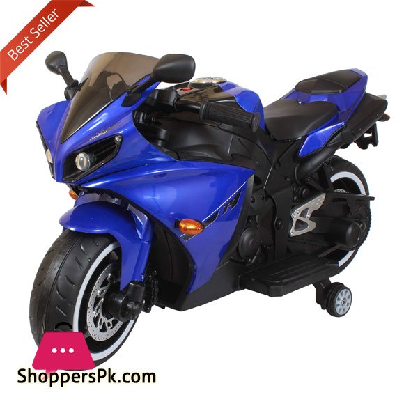 Yamaha R1 Latest Style with Handle Race Kids Ride on Bike Metallic Paint Color