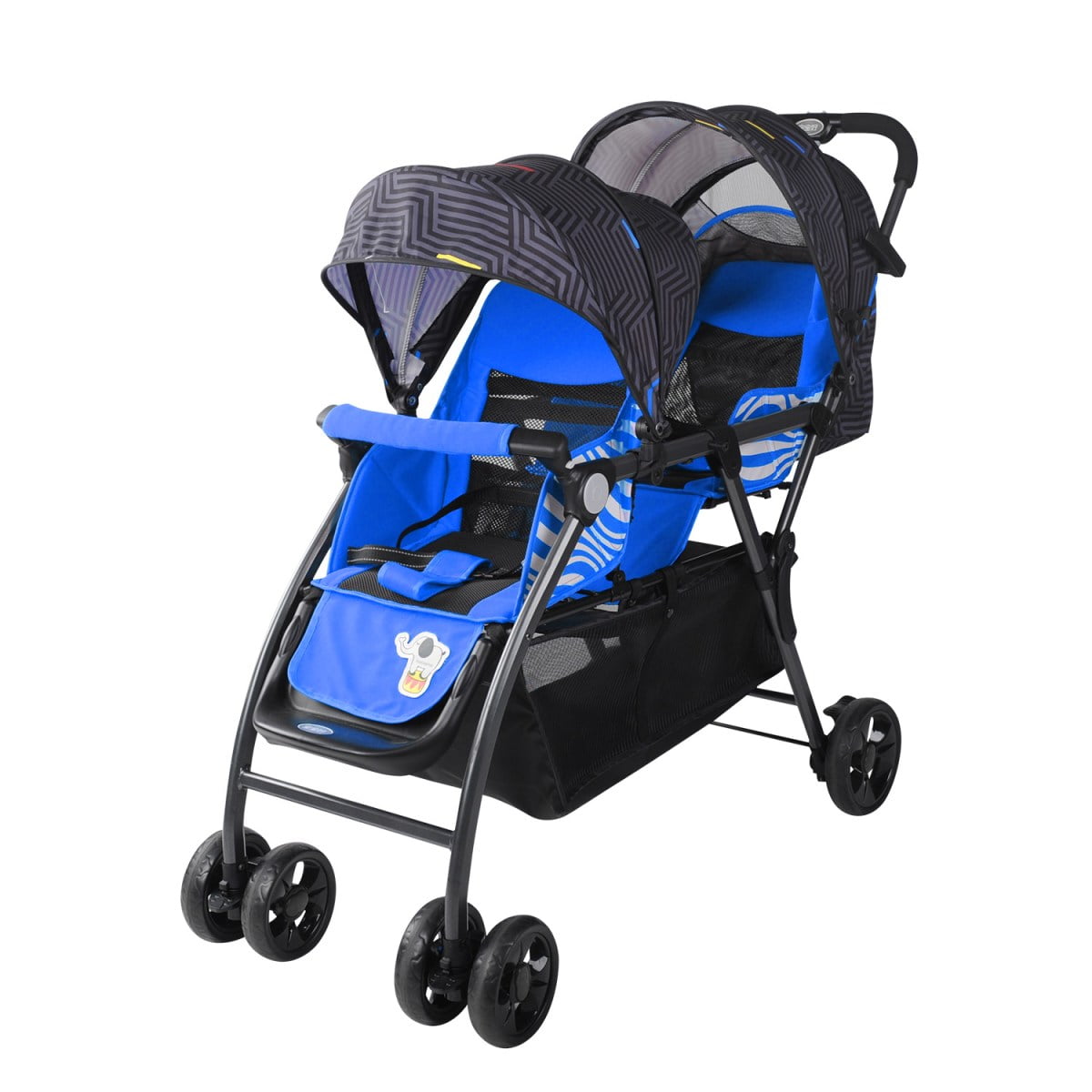BLUE DOUBLE STROLLER 705-269