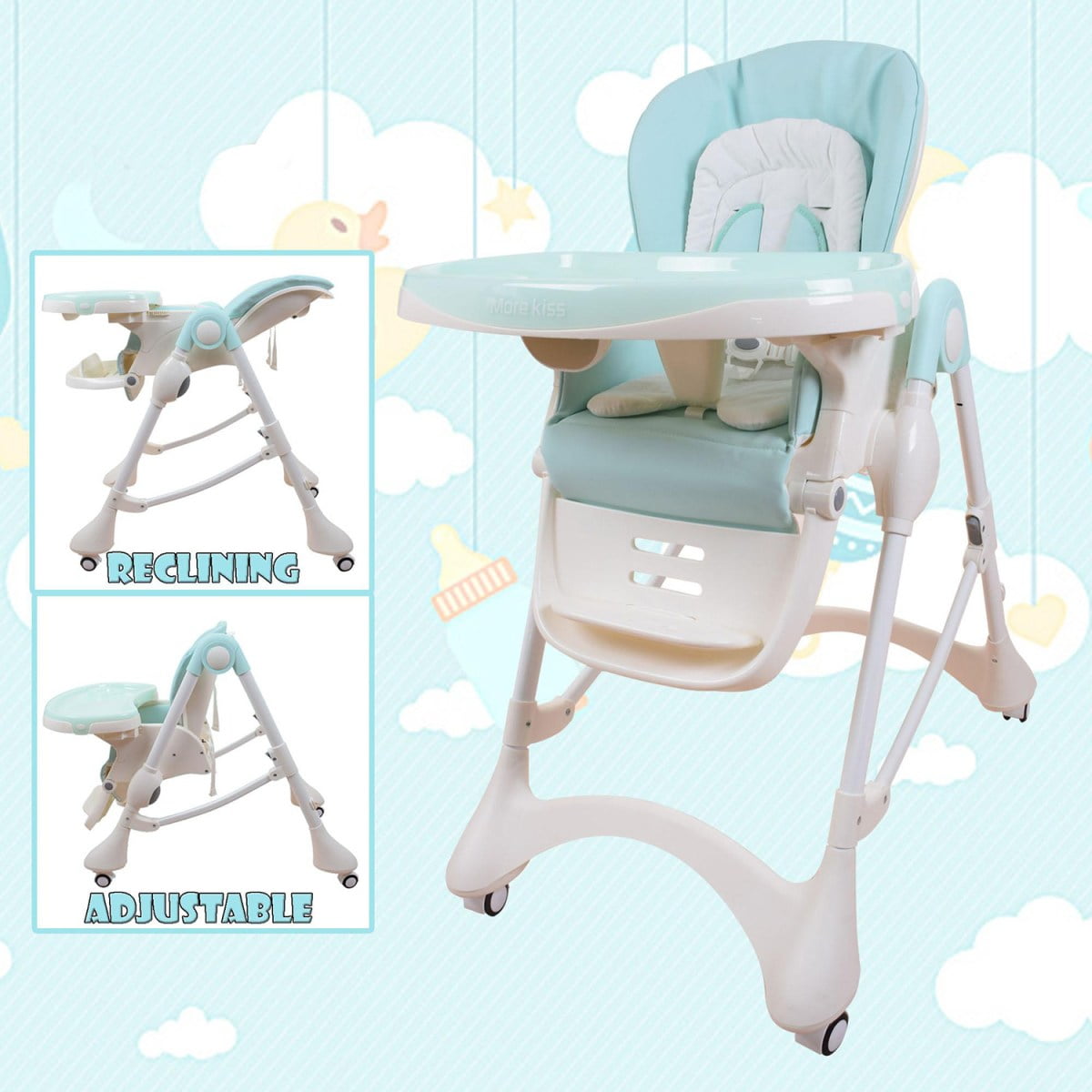 E-102S BLUE HIGH CHAIR