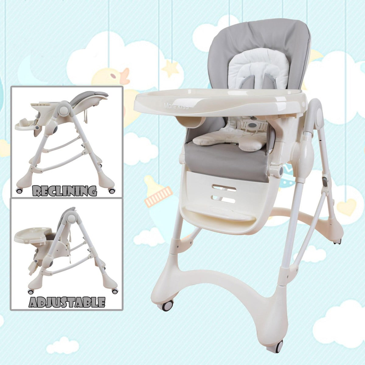 E-102S GRAY HIGH CHAIR