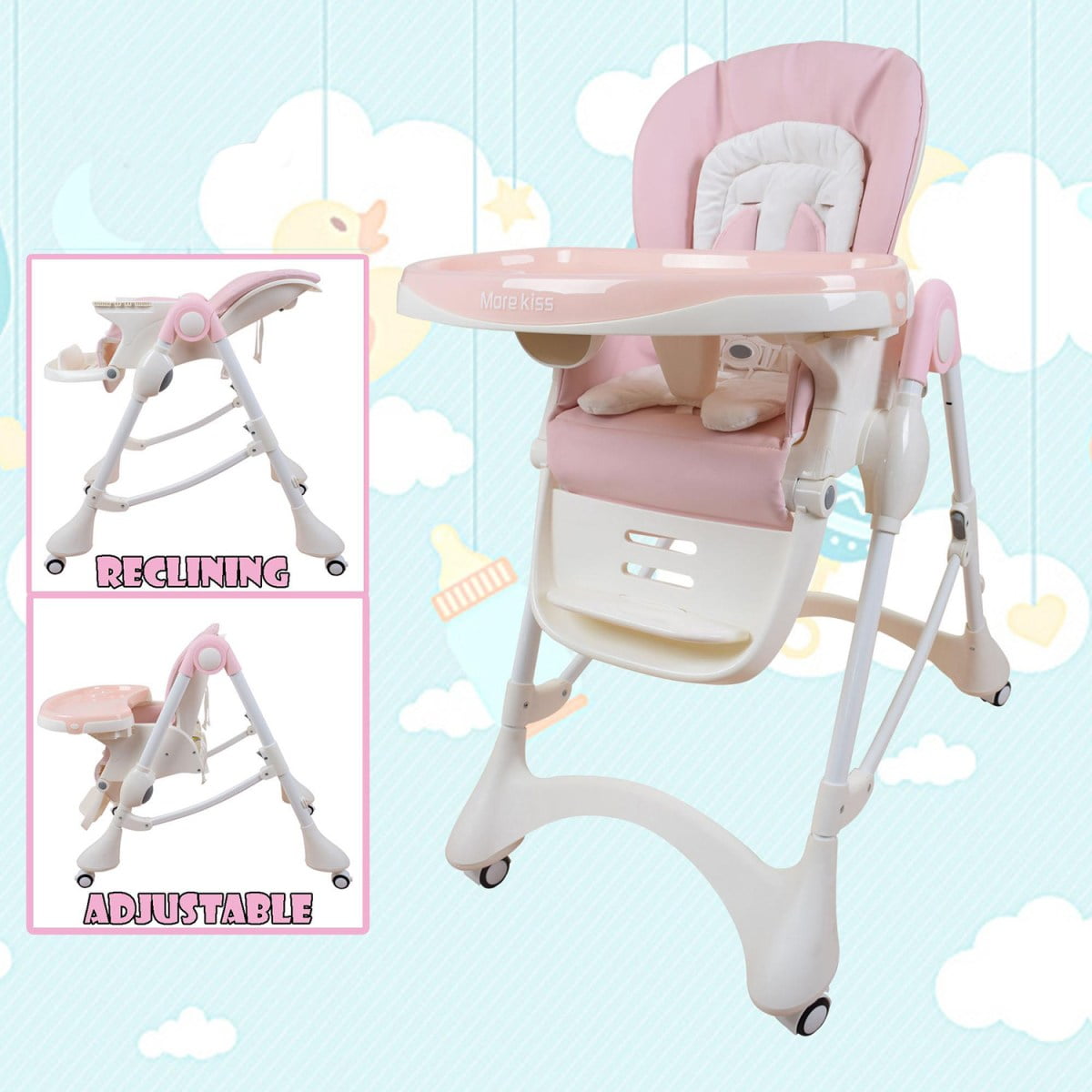 E-102S PINK HIGH CHAIR