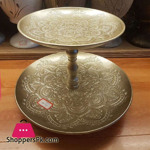 2 Layer Cake Cupcake Stand Wood