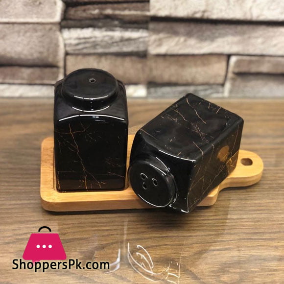 Ceramic Marble Design Salt & Pepper Shaker Set