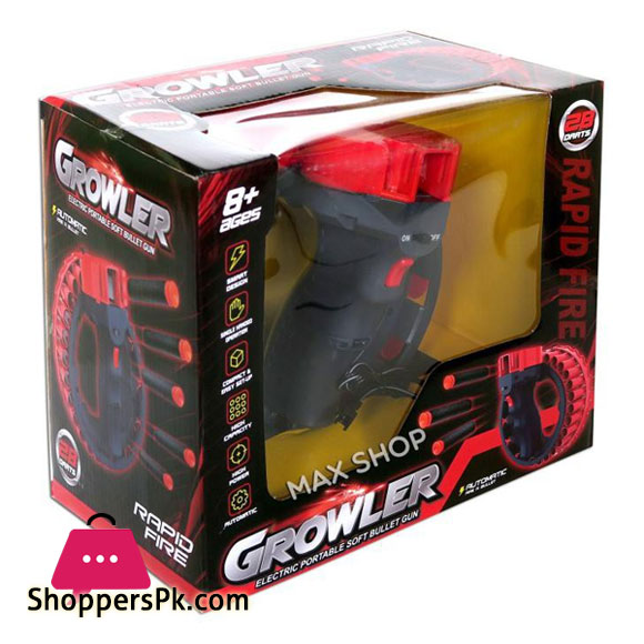 Growler Soft Bullet Dart Blaster Tempest Gun Child Toy Pistol