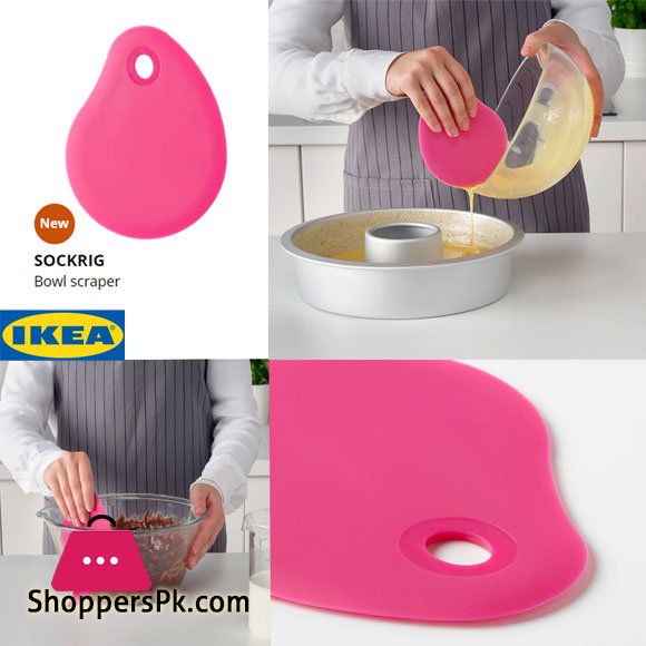 SOCKRIG Bowl Scraper, Silicone, Pink